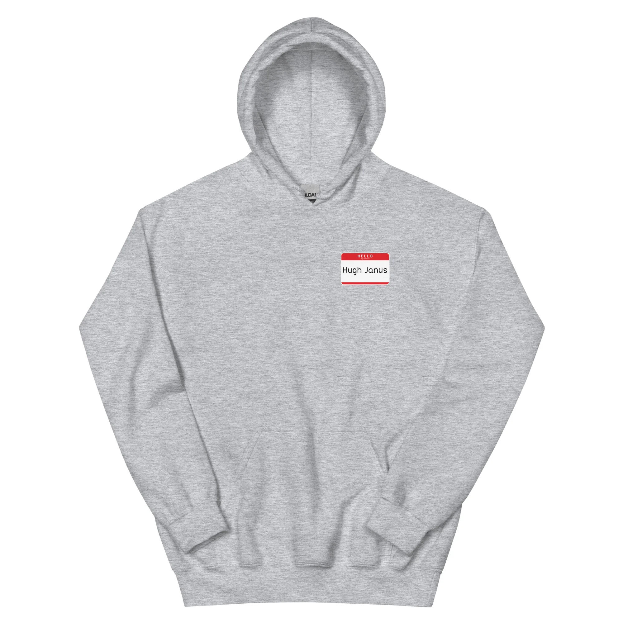 Hugh Janus Name Tag Hoodie - Image 2