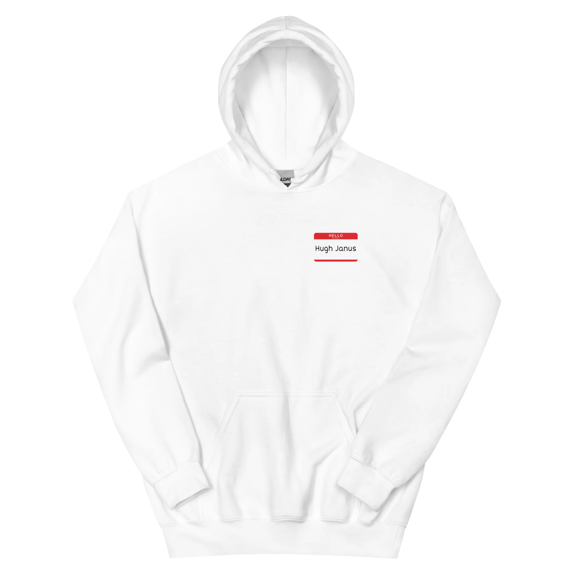 Hugh Janus Name Tag Hoodie - Image 6