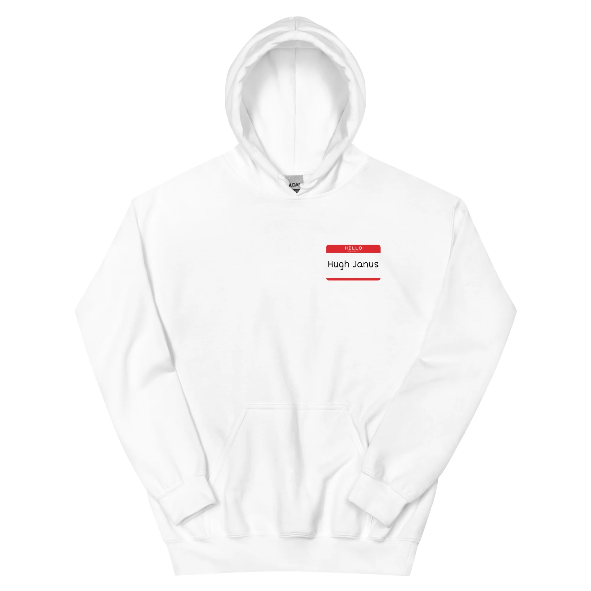 Hugh Janus Name Tag Hoodie - Image 3